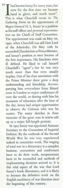 The Memoirs of Lord Ismay | General the Lord Ismay