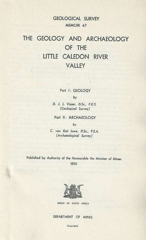 The Geology and Archeology of the Little Caledon River Valley, Part 1: Geology | J. L. Visser