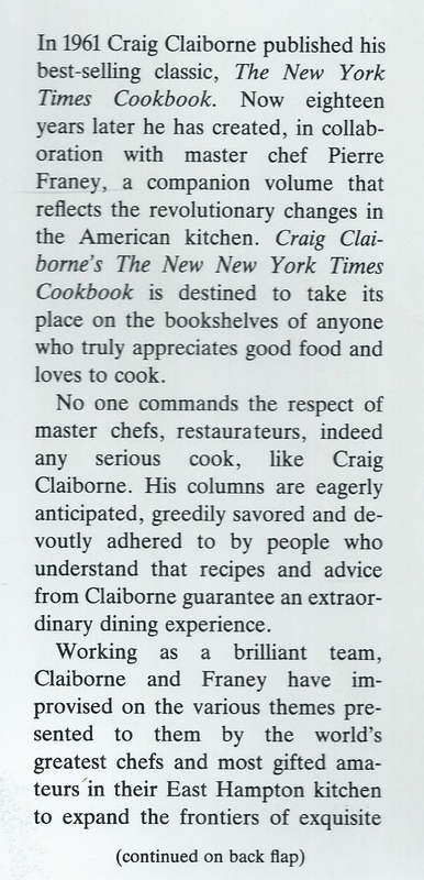 The New York Times Cookbook | Craig Claiborne & Pierre Franey