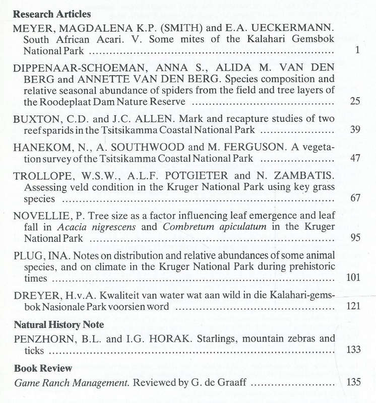 Koedoe (Vol. 32, No. 1, 1989)