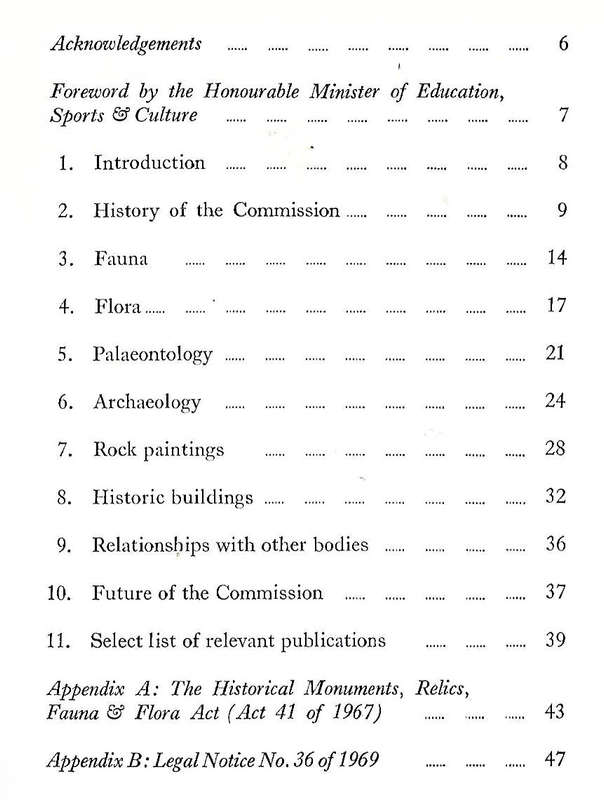 Lesotho's Heritage in Jeoparday: Report of the Chairman of the Protection & Preservation Commission