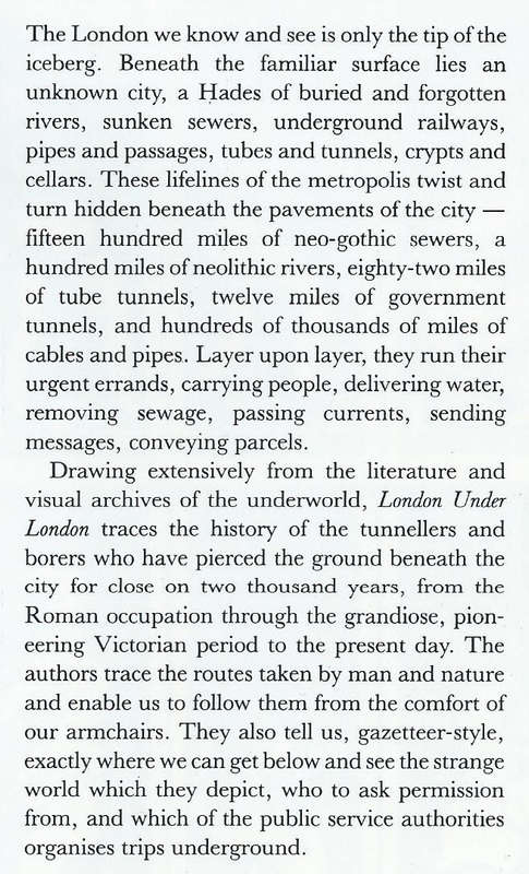 London Under London: A Subterranean Guide | Richard Trench & Ellis Hillman