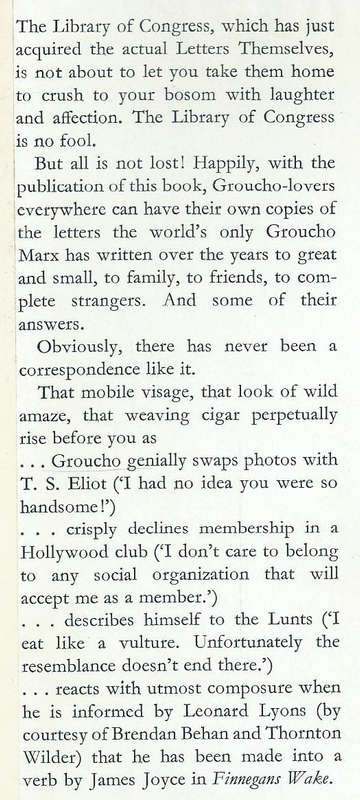 The Groucho Letters: Letters From and To Groucho Marx | Groucho Marx