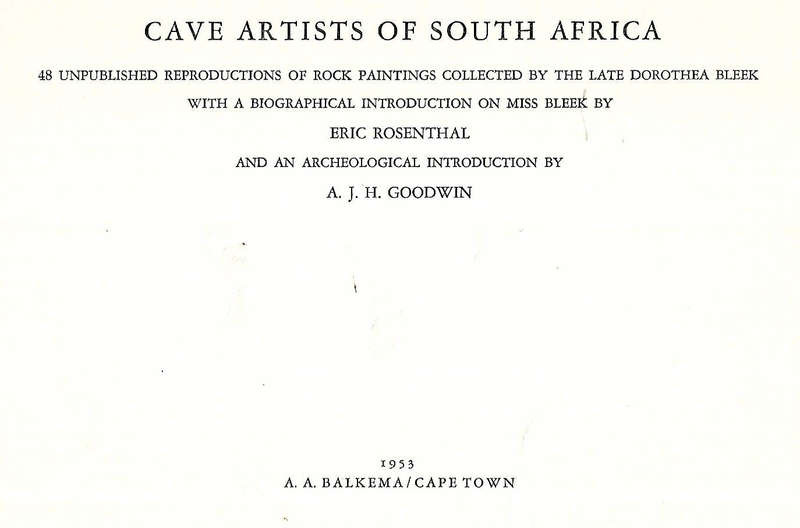 Cave Artists of South Africa: 48 Unpublished Reproductions of Rock Paintings Collected by the Lat...