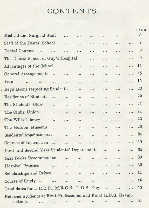 Guy's Hospital Dental School,1921-1922 (Prospectus/Guide)