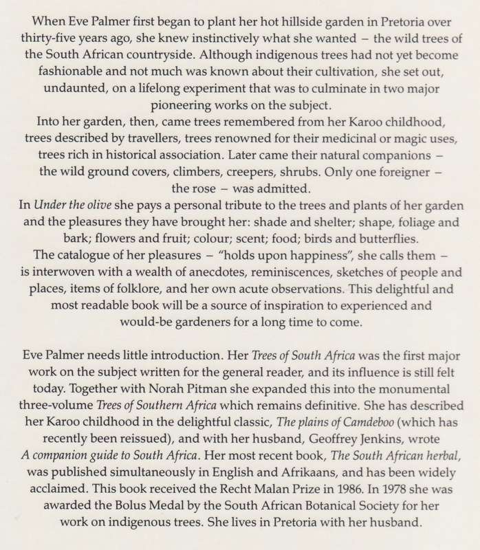 Under the Olive: A Book of Garden Pleasures | Eve Palmer