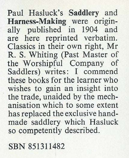 Saddlery and Harness-Making | Paul N. Hasluck