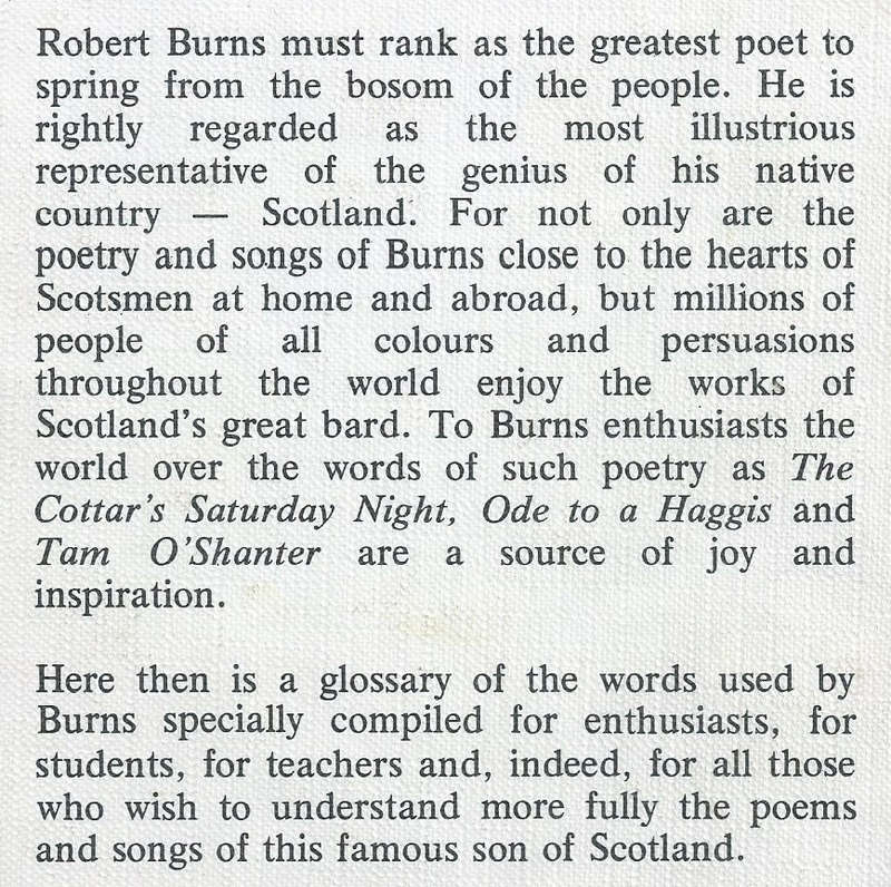 Scots Words From Burns: A Glossary of Words Used in the Works of Robert Burns