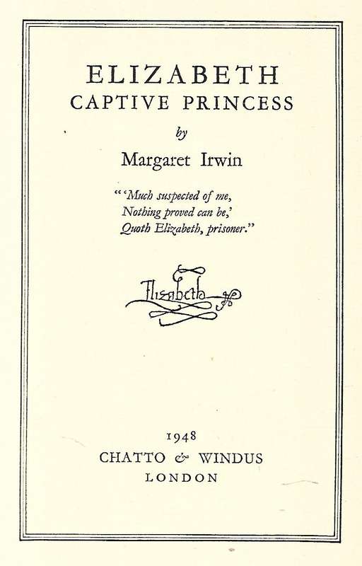 Elizabeth, Captive Princess | Margaret Irwin