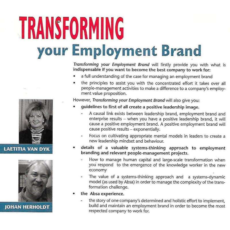 Transforming Your Employment Brand: The ABSA Experience | Laetitia van Dyk & Johan Herholdt
