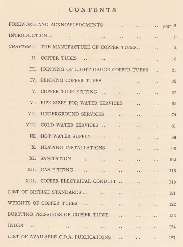 Copper Pipe-Line Services in Buildings: A Practical Handbook