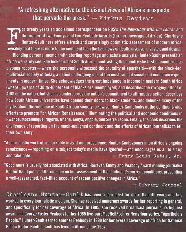 New News out of Africa: Uncovering Africa's Renaissance (Inscribed by Author) | Charlayne Hunter-...