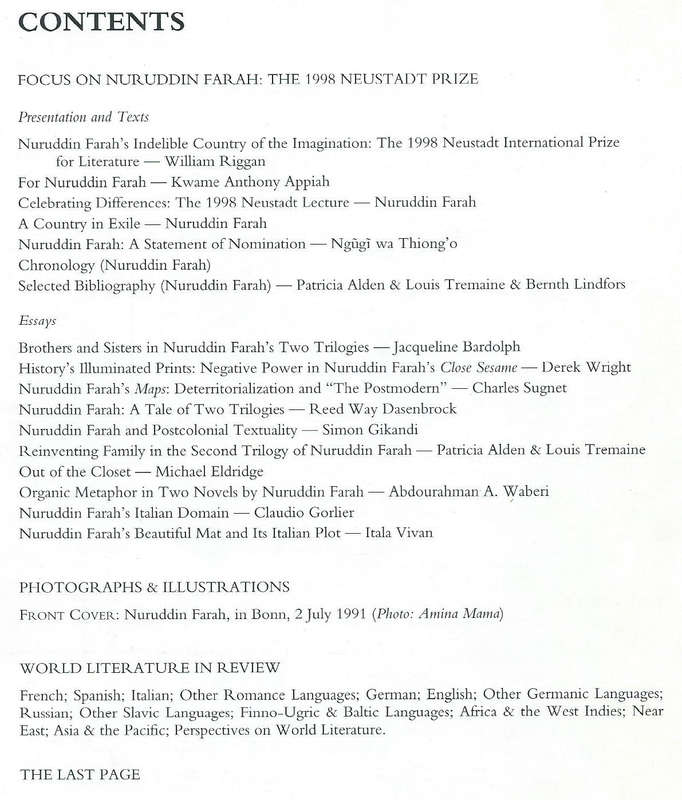 World Literature Today (Vol. 72, No. 4, Autumn 1998)