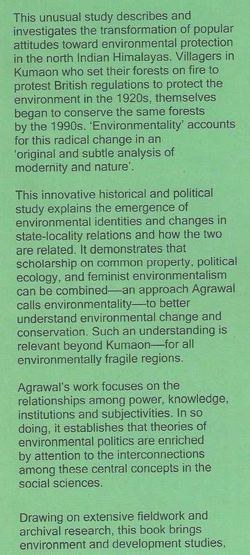 Environmentality: Technologies of Government and the Making of Subjects  | Arun Agrawal