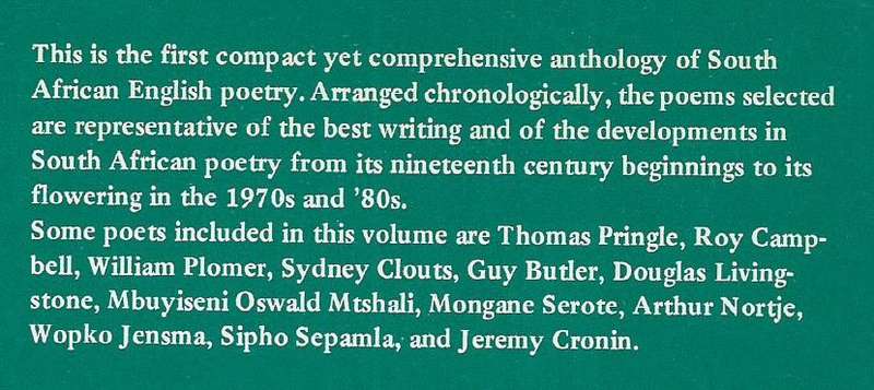 Voices of the Land": An Anthology of South African Poems | Marcia Leveson & Jonathan Paton (Eds.)