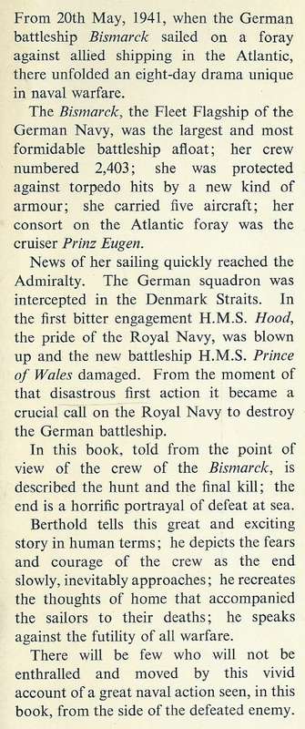 The Sinking of the Bismarck | Will Berthold