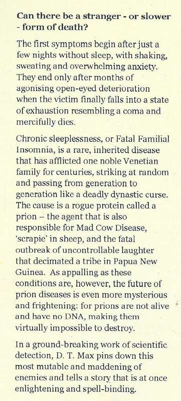 The Family That Couldn't Sleep: A Venetian Medical Mystery (Proof Copy) | D. T. Max