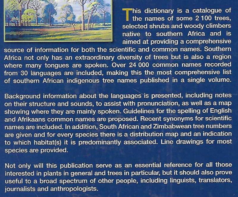 Dictionary of Names for Southern African Trees (Inscribed by Authors) | Braam van Wyk, Erika van ...