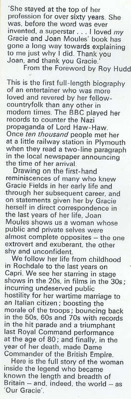 Our Gracie: The Life of Dame Gracie Fields | Joan Moules