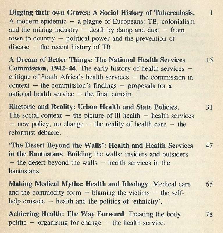 The South African Disease: Apartheid Health and Health Services | Cedric de Beer
