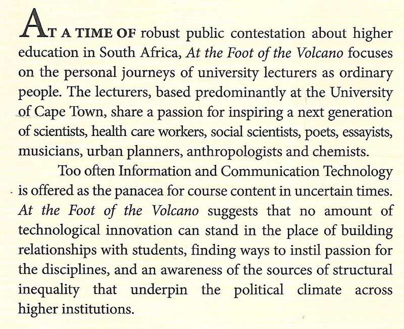 At the Foot of the Volcano: Reflections of Teaching at a South African University | Susan Levine ...