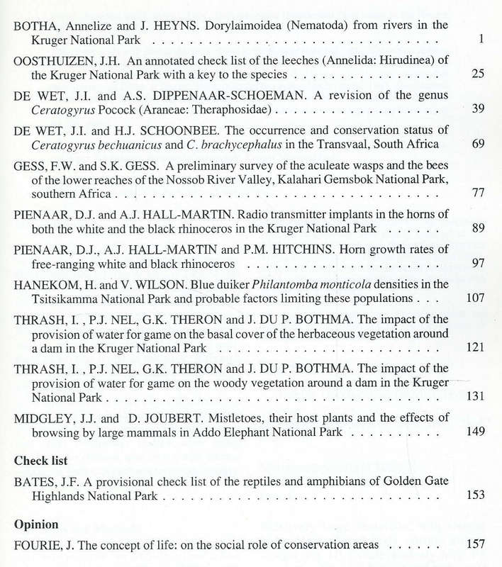 Koedoe (Vol. 34, No. 2, 1991)