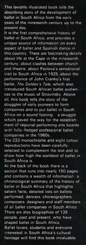 The History of Ballet in South Africa (Signed by Author) | Marina Grut