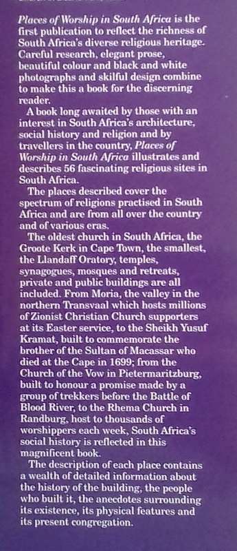 Places of Worship in South Africa (Inscribed by Author) | John Oxley