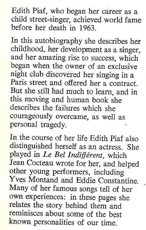 The Wheel of Fortune: The Autobiography of Edith Piaf | Edith Piaf