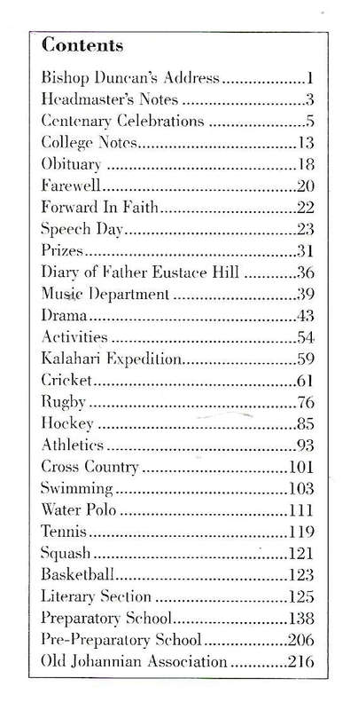The Johannian (Vol. 15, No. 1, 1998, Centenary Edition)