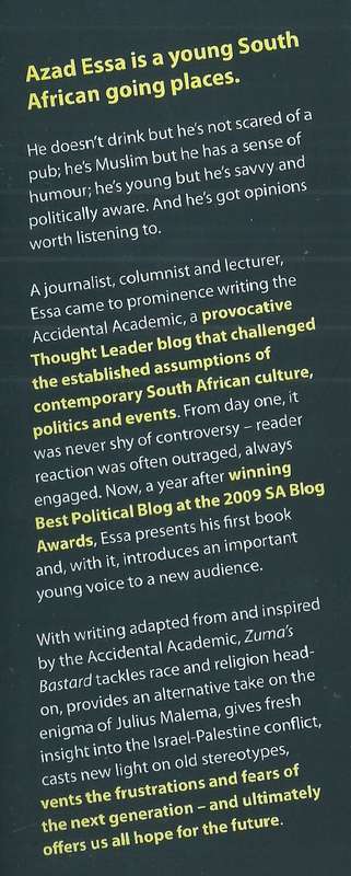 Zuma's Bastard: Encounters with a Desktop Terrorist (Signed by Author) | Azad Essa