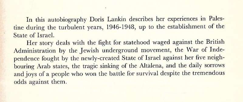 The Lady Was a Rebel: During Israel's War of Liberation | Doris Lankin