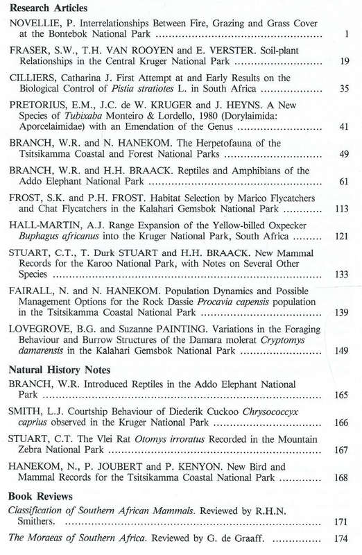 Koedoe (Vol. 30, 1987)