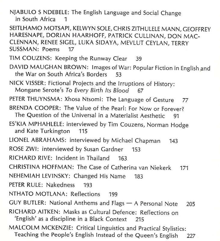 EAR4: The English Academy Review (Vol. 4, January 1987)