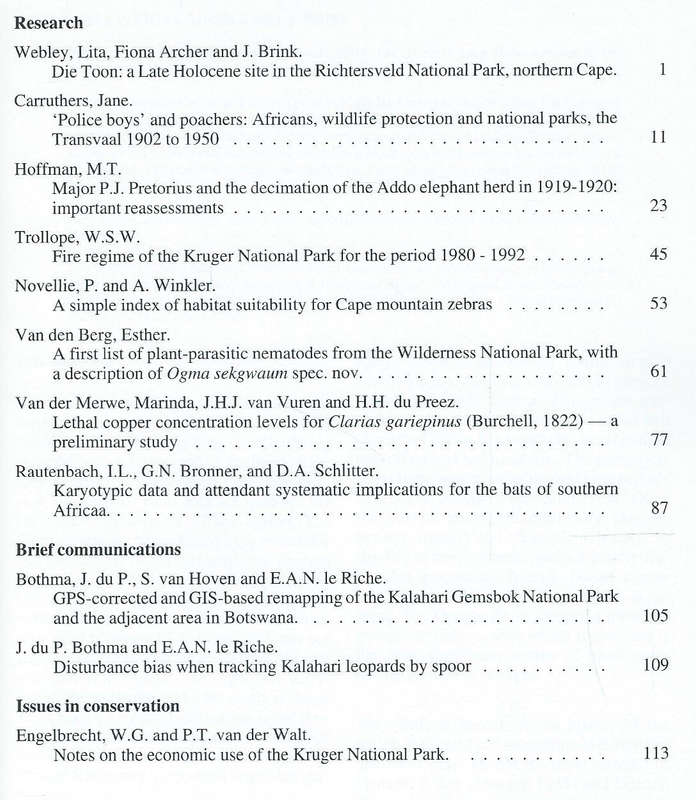 Koedoe (Vol. 36, No. 2, 1993)