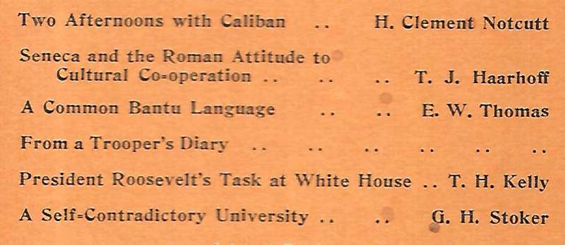 The Critic: A South African Quarterly Journal (Vol. 2, No. 2, December 1933)