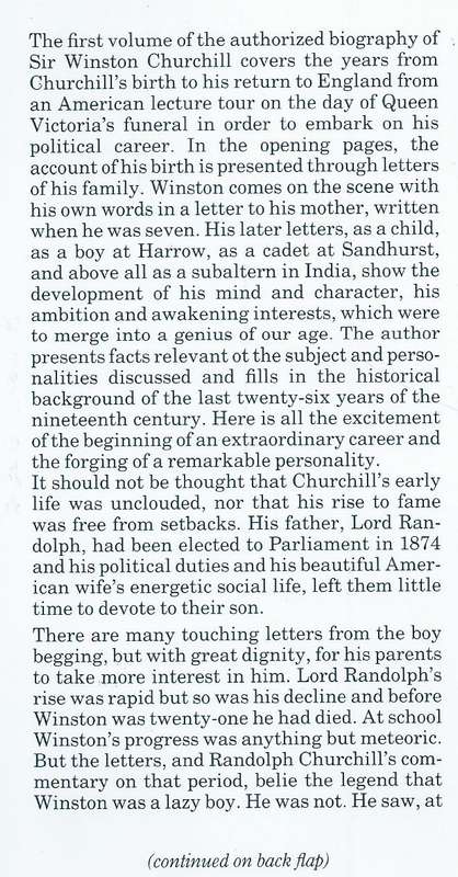 Winston S. Churchill: Youth, 1874-1900 | Randolph S. Churchill