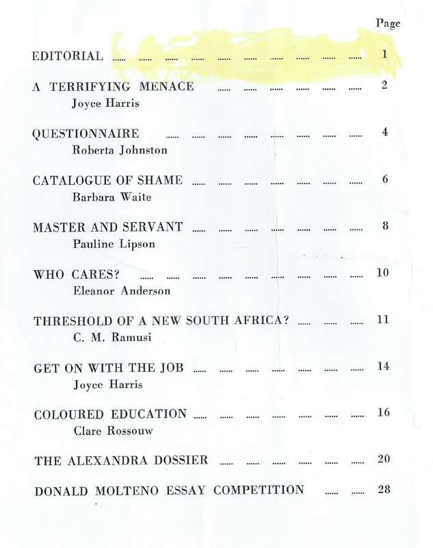 Sash: The Black Sash Magazine (Vol. 17, No. 2, Aug. 1974)