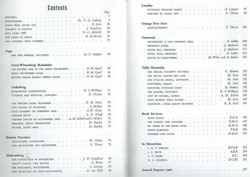 The Journal of the Mountain Club of South Africa (1968)