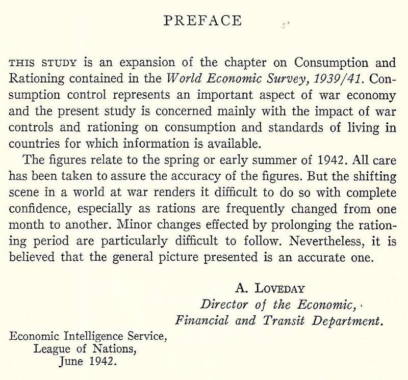 Wartime Rationing and Consumption (Economic Intelligence Service, League of Nations)