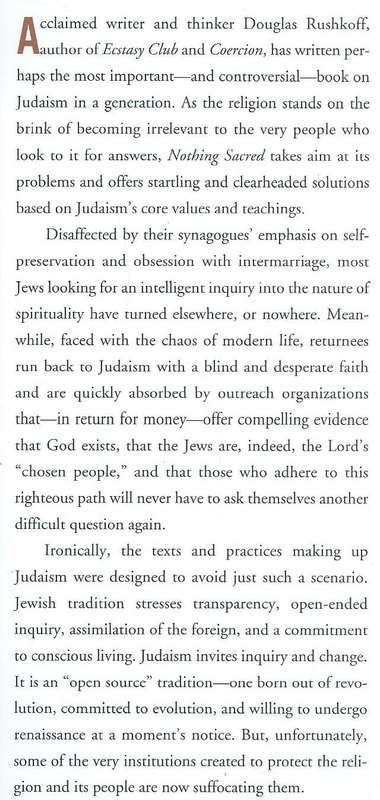 Nothing Sacred: The Truth About Judaism | Douglas Rushkoff