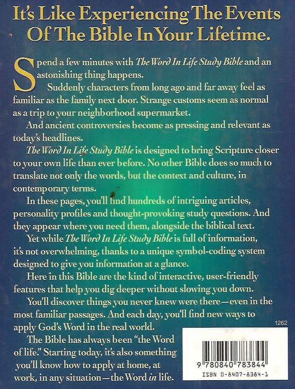 The Word in Life Study Bible (New Testament Edition, New King James Version)