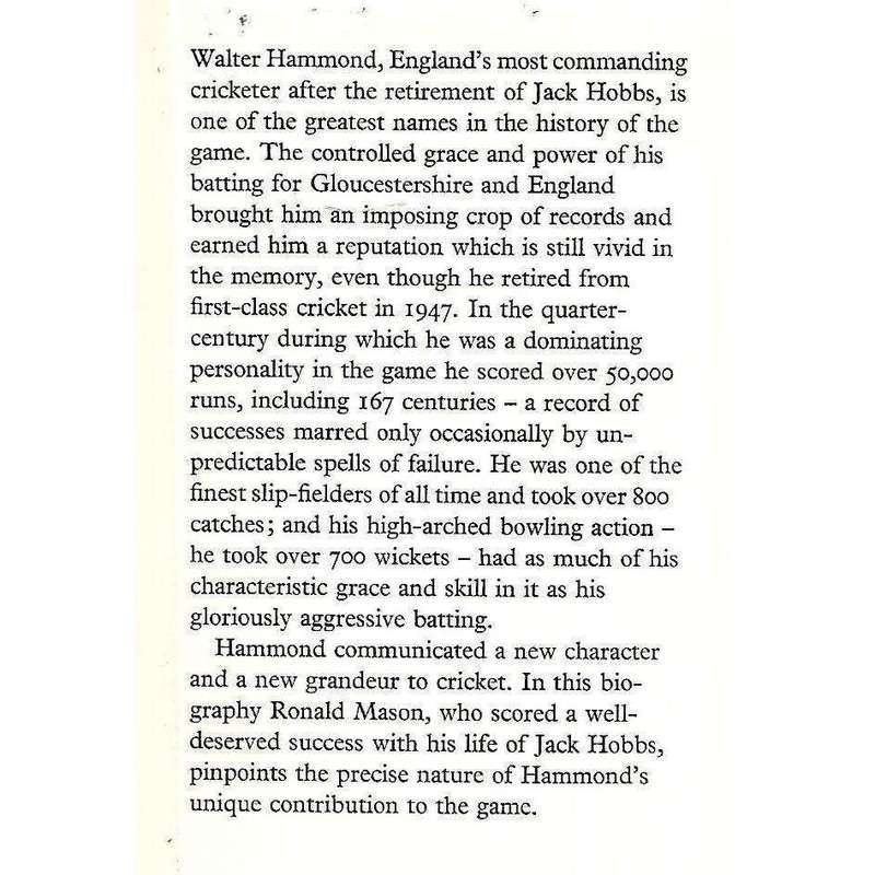 Walter Hammond | Ronald Mason