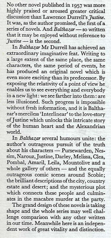 Balthazar (First Edition, 1958) | Laurence Durrell