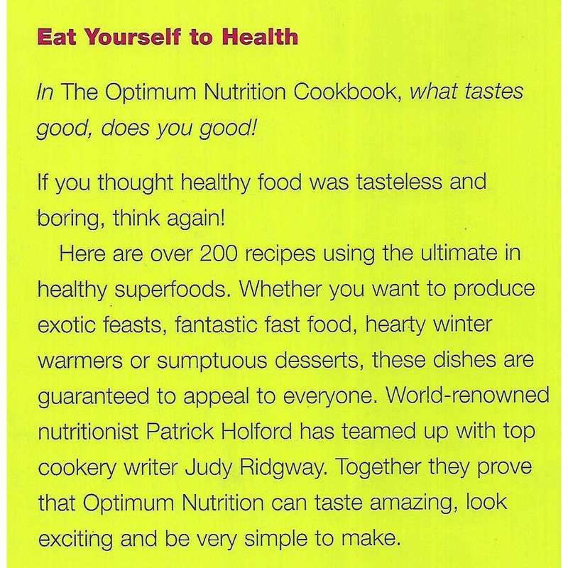 The Optimum Nutrition Cookbook | Patrick Holford & Judy Ridgeway