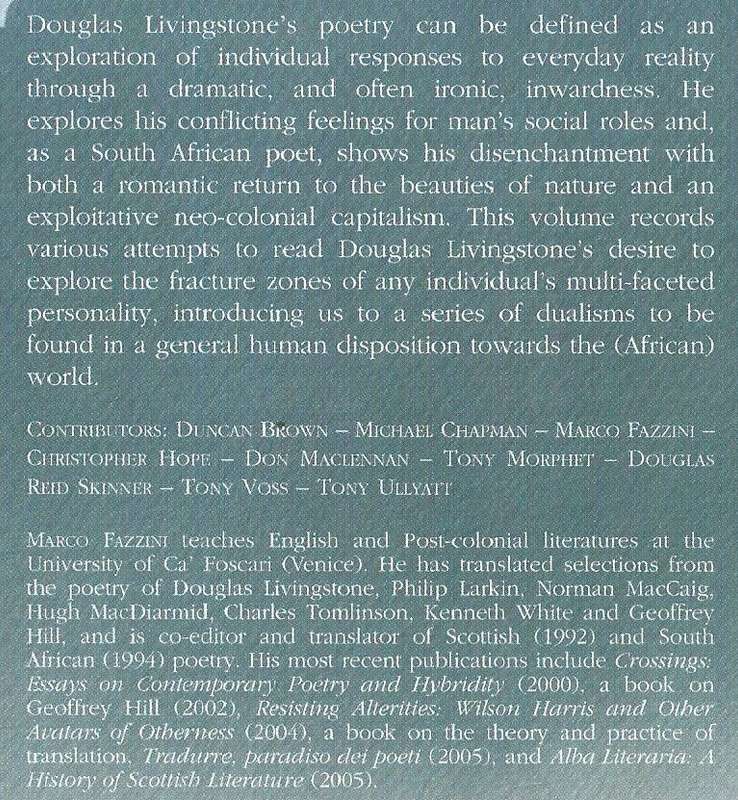 Son to the Ocean: New Essays on Douglas Livingstone's Poetry | Marco Fazzini (Ed.)