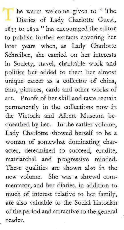 Lady Charlotte Schreiber: Extracts from her Journal (1853-1891) | Lady Charlotte Schreiber