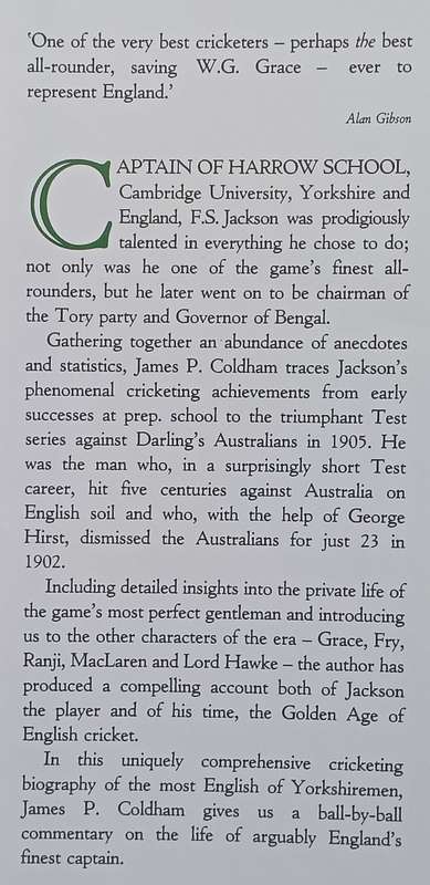 F. S. Jackson: A Cricketing Biography | James P. Coldham