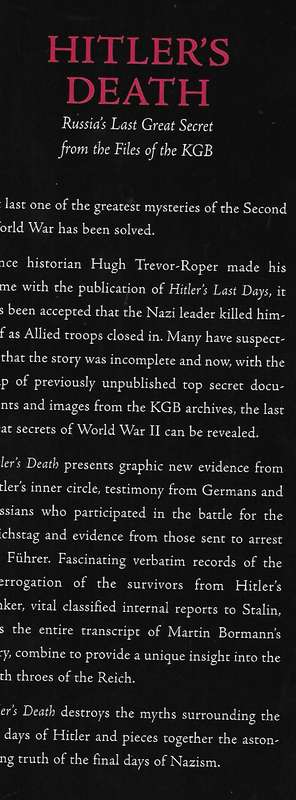 Hitler's Death | V.K. Vinogradov J.F Pogonyi and N.V Teptzov