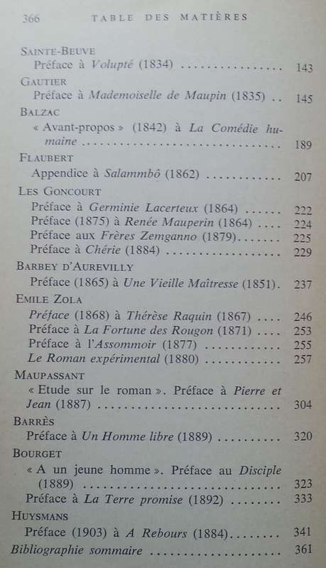 Anthologie des Prefaces de Romans Francais du XIX Siecle (French)
